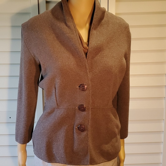 pindots--Shawl  Collar sweater blazer - Picture 2 of 12